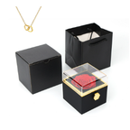 Caja de anillo con forma de flor de jabón 