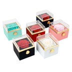 Caja de anillo con forma de flor de jabón 