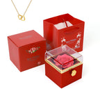 Caja de anillo con forma de flor de jabón 